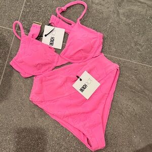 Beach Riot Neon Pink Bikini Set